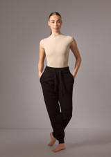 Joggers in maglia Tessa di Move Dance Nero Front [Nero]
