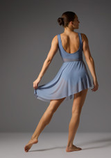 Abito asimmetrico Nell Move Dance Blu ardesia Back [Blu]