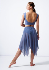 Gonna con orlo a fazzoletto Sylvia Move Dance Blu Back [Blu]