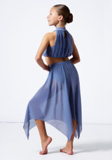 Gonna con orlo a fazzoletto Sylvia Move Dance Blu Back 2 [Blu]