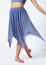 Gonna con orlo a fazzoletto Sylvia Move Dance Blu Front 3 [Blu]