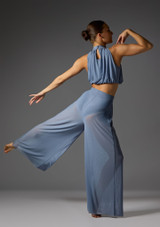 Crop top con scollo allÃ¢â‚¬â„¢americana Amour Jolista Blu ardesia Back [Blu]