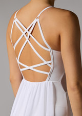 Abito lirico con bretelle sottili Virtue Jolista Bianco Back 2 [Bianco]