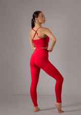 Leggings a vita alta Raya Move Dance Rosso Back [Rosso]