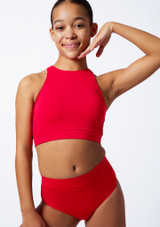 Crop Top stile canottiera Alessandra Move Dance Nero Front [Nero]