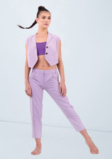 Weissman Cropped Suit Vest Iris [Viola]