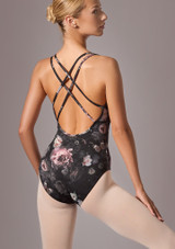 Body floreale con incrocio sulla schiena Lainey Move Dance Nero Back [Nero]