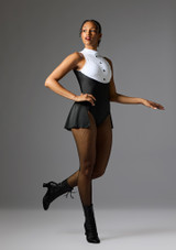 Jolista Cabaret Skirted Tuxedo Leotard Nero-Bianco 8 [Nero]