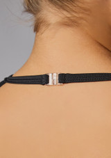 Top da danza con paillettes e collo allacciato dietro Opal Jolista Rosso Ciliegia Back [Rosa]