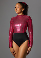 Jolista Glow Getter Sequin Costume Rosso Ciliegia [Rosa]