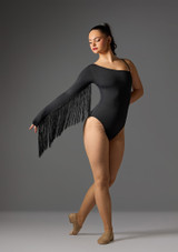 Costume da ballo asimmetrico con frange Ragtime Ruby Jolista Nero 2 [Nero]