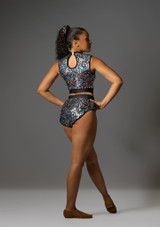 Jolista Dazzle Sequin Dance Top Multi-Colore 2 [Multi-Colore]