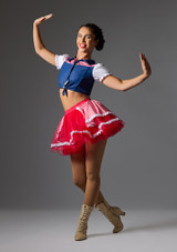 Costume Jolista Rodeo Queen Rosso e blu Front 2 [Rosso]