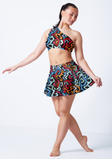 Top asimmetrico stampato Scarlett Alegra AZT Front [A motivi]