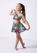 Top per ragazze asimmetrico stampato Scarlett Alegra GRF Front 2 [A motivi]