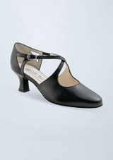 Scarpa da ballo in pelle Werner Kern Ines - 5,5 cm Nero Front [Nero]