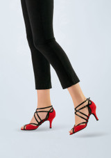 Scarpa da ballo Werner Kern Cosima Suede - 2,75" Rosso Front [Rosso]