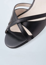 Scarpa da ballo in pelle Werner Kern July - 6,5 cm Nero Front 8 [Nero]