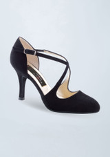 Scarpa da ballo Werner Kern Serena in pelle scamosciata - 8 cm Nero Front [Nero]
