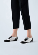 Scarpa da ballo Werner Kern Taylor in pelle scamosciata e camoscio - 1,5 cm Nero-Bianco Front 3 [Nero]
