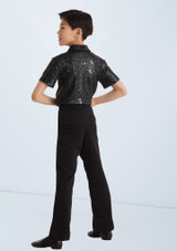 Weissman Boys Petite Sequin Shirt Nero 5 [Nero]