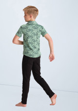 Weissman Boys Collared Lace Shirt Sage 5 [Verde]