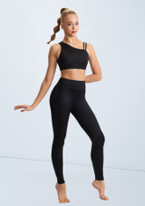 Weissman Lustre Asymmetric Bra Top Nero 2 [Nero]