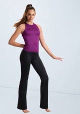 Weissman Lustre Halter Tank Top Mora 2 [Viola]