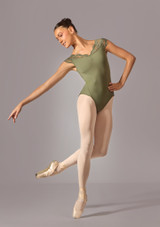 Body in pizzo con maniche ad aletta Lennie Move Dance Cachi Front 3 [Verde]