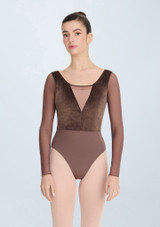 Body a maniche lunghe Iseult Intermezzo Malva talpa Front [Marrone]