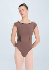 Body con maniche ad aletta Idris Malva talpa Front [Marrone]