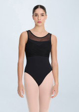 Body con scollo rotondo sulla schiena Isaura Intermezzo Nero Front [Nero]