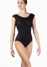 Maillot Ballet con Espalda Descubierta y Encaje So Danca - Negro Negro Delante [Negro]