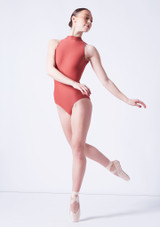 Maillot Ballet con Cuello Alto Ballet Rosa Rojo Detrás [Rojo]