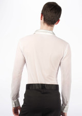 Camisa de Baile Hombre Trasparente Move Dance Blanco Detrás [Blanco]