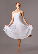 Vestito Danza con Gonna Trasparente Helena Move Dance Bianco Front 3 [Bianco]