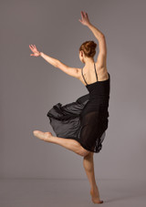 Vestito Danza con Gonna Trasparente Helena Move Dance Nero Back [Nero]