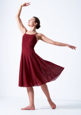 Vestito Danza con Gonna Trasparente Helena Move Dance Rojo Delante 2 [Rojo]