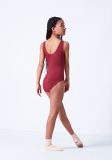 Maillot Ballet Niña Sin Mangas Lorette Move Dance Rojo Detrás [Rojo]