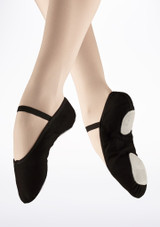 Zapatillas de Ballet con Suela Partida Lona So Danca - Negro Negro 2 [Negro]