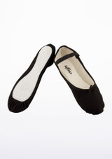 Zapatillas de Ballet con Suela Entera Lona So Danca - Negro Negro 2 [Negro]