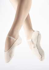 Zapatillas de Ballet con Suela Entera Lona So Danca - Blanco Blanco 2 [Blanco]