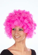 Peluca Afro Pop Negro-Rosa Principal [Negro]