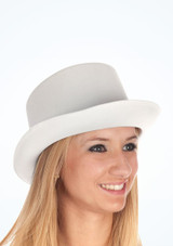 Sombrero de Copa de Lentejuelas Blanco Principal [Blanco]