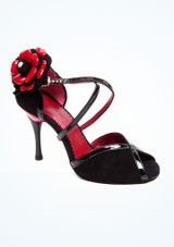Zapatos de Tango Brodea 501 PortDance Negro-Rojo Principal 2 [Negro]