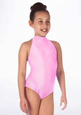 Maillot Ballet Niña con Cuello Alto Nola Alegra Rosa Fluorescente Principal [Rosa]