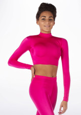 Top Danza Corto Cuello Alto Raya Alegra Magenta Principal [Rosa]