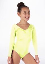 Body Danza Bambina Brillante Josie Alegra Giallo davanti #2. [Giallo]
