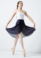 Move Dance Long Ballet Wrap Skirt Blue Front [Blue]