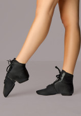 Scarpe Danza Jazz a Collo Alto con Suola Spezzata Alegra Nero Front 3 [Nero]